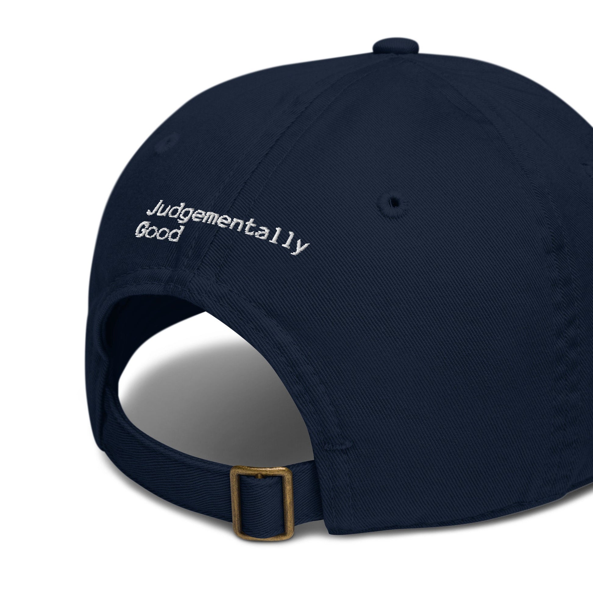 Judgementally Good Co - Unisex Baseball Hat - Times New Roman (White Text)