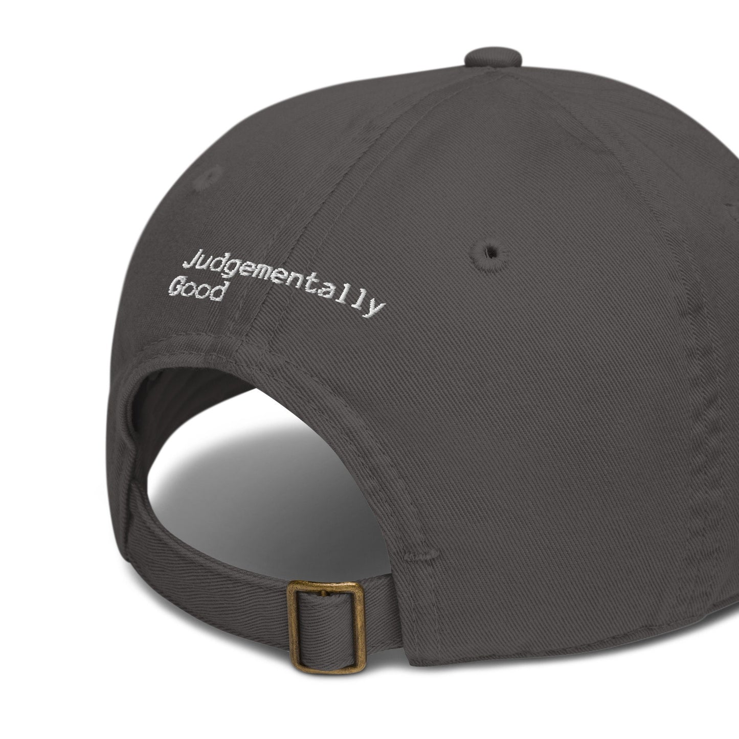 Judgementally Good Co - Unisex Baseball Hat - Times New Roman (White Text)