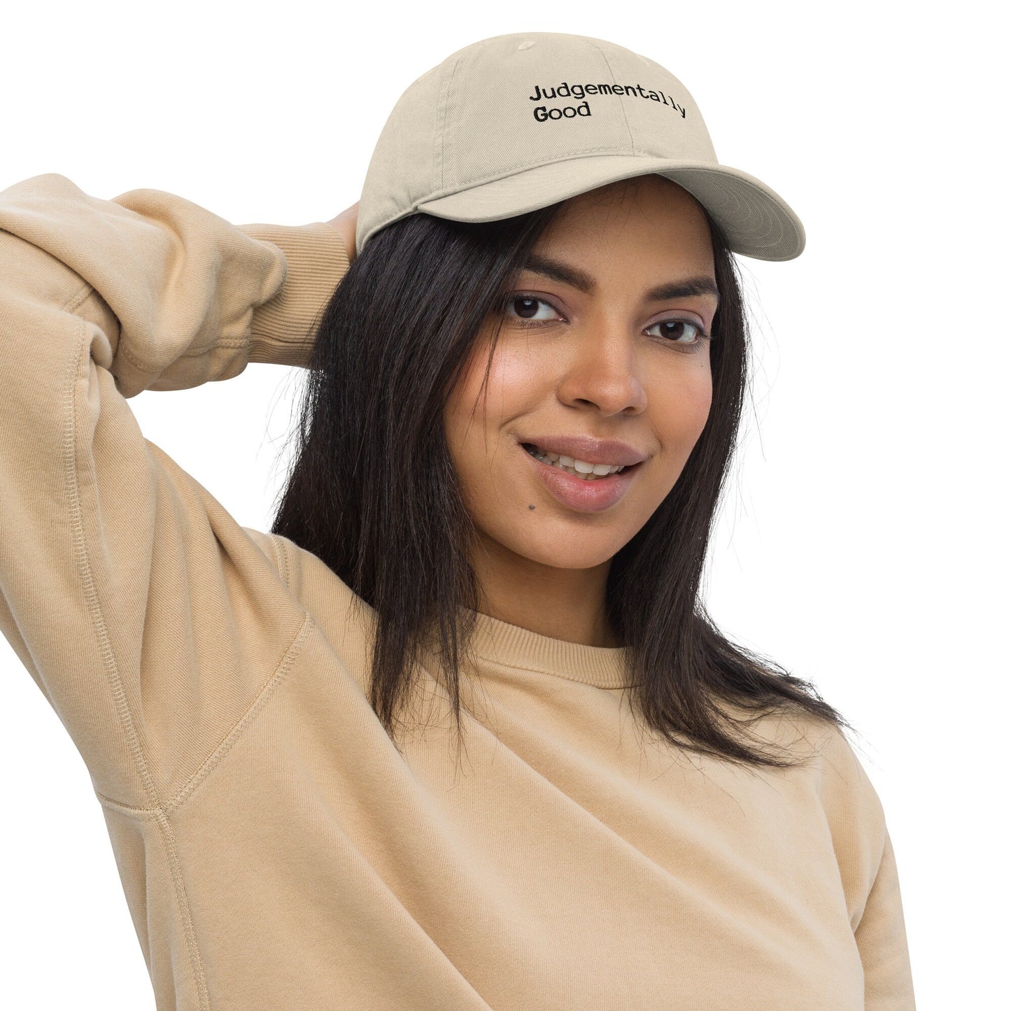 Unisex Cream Baseball Hat - Judgementally Good Co (Original)